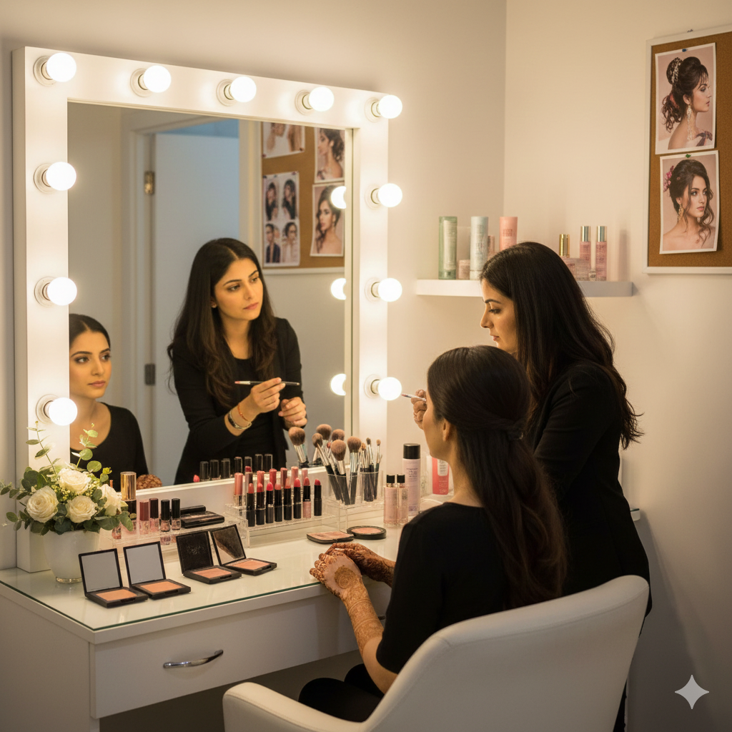 Professional Bridal Makeup Studio at Spa Hibiscus Vasant Vihar - Best Bridal Makeup Services