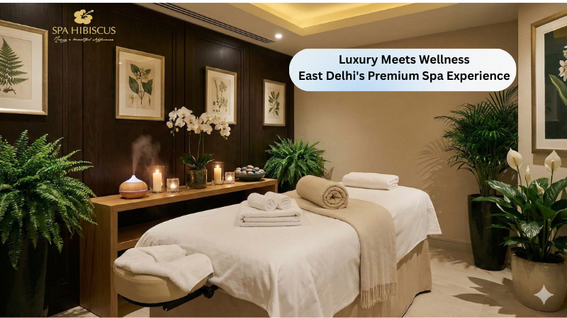 Luxury spa treatment room showing facial and massage services at Spa Hibiscus India