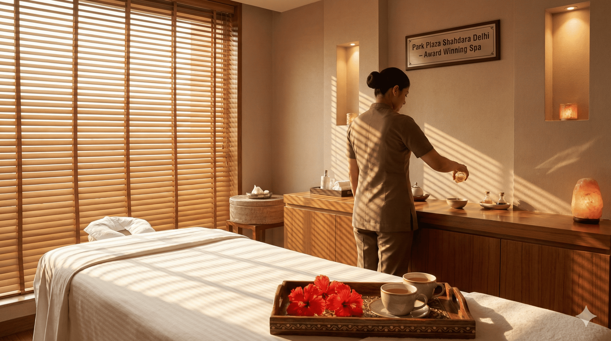 Luxury Spa & Wellness Centre Interior at Spa Hibiscus, Park Plaza Shahdara, East Delhi - Ayurvedic Massage and Beauty Treatments