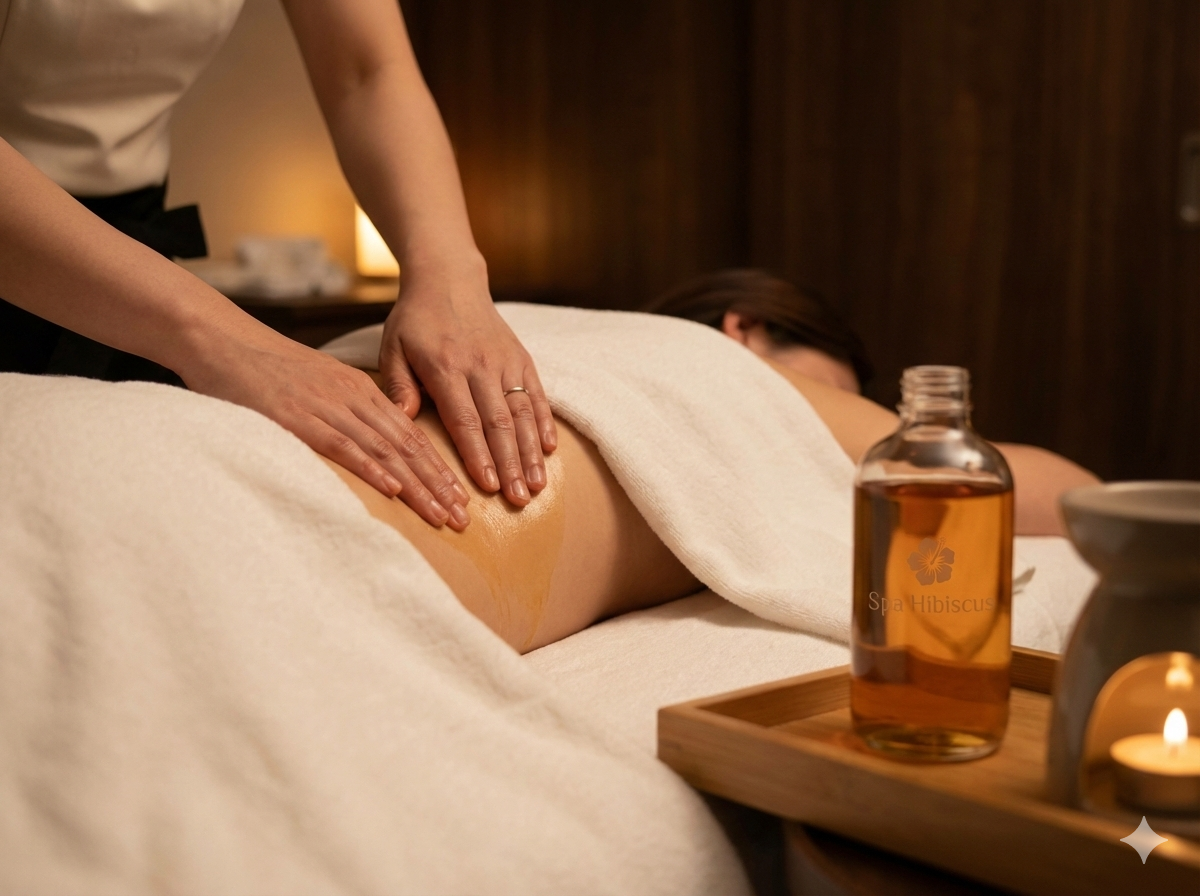 Professional Aromatherapy Therapeutic Massage Treatment at Spa Hibiscus Chandigarh